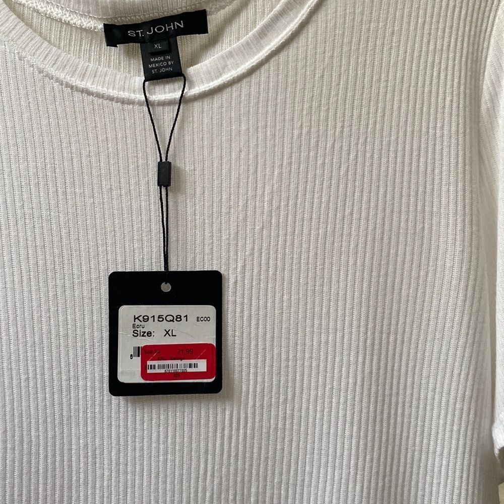 St. John Women’s Knit Ribbed Tee Shirt Top